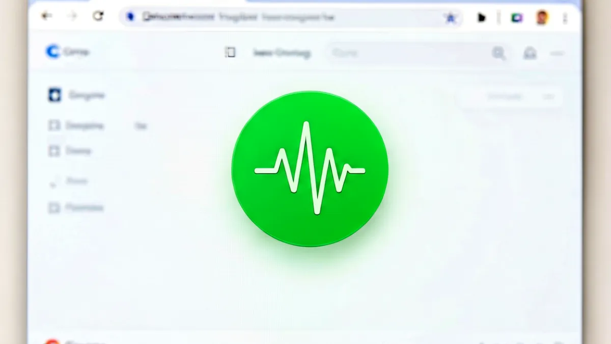 Video DownloadHelper 浏览器扩展在 Chrome 工具栏中显示图标，界面呈现绿色圆形脉冲动画表示正在检测页面中的视频资源